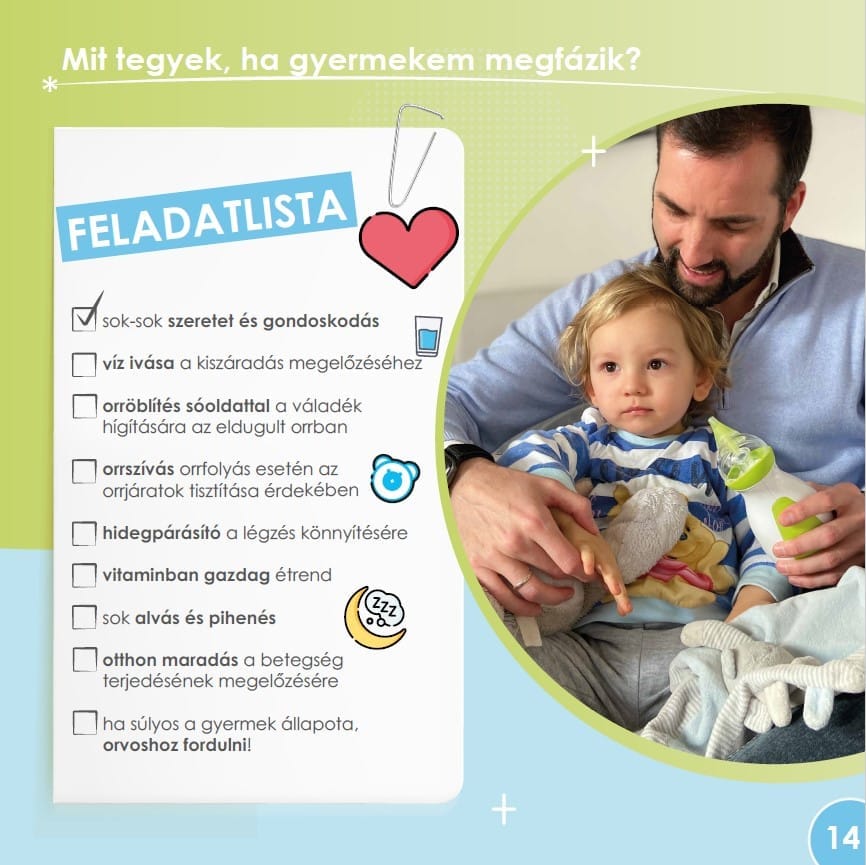 Lista arról mit tegyünk, ha megfázott a gyermekünk